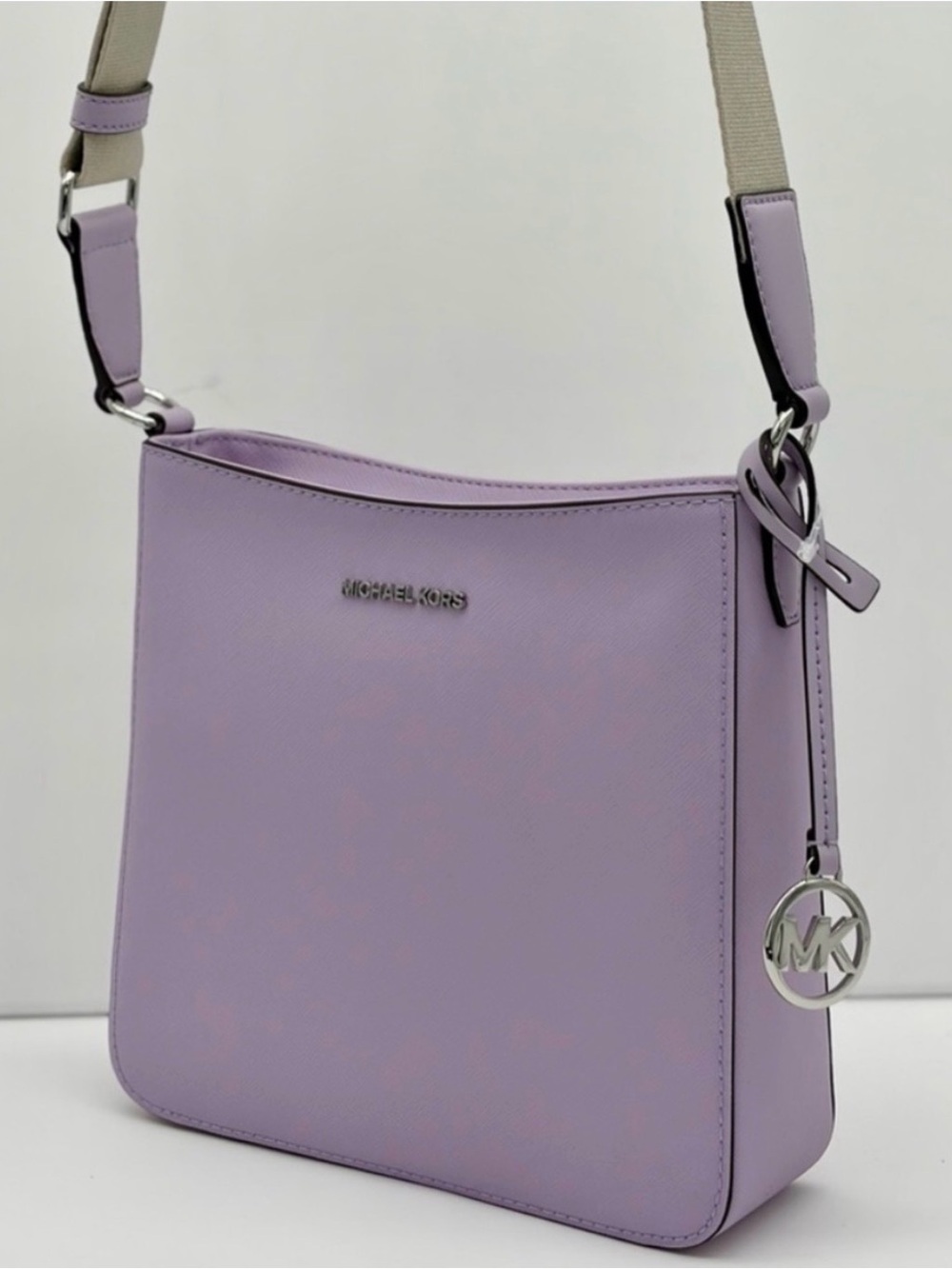 NWT Michael Kors Jet Set Travel Light Quartz Crossbody Bag $228